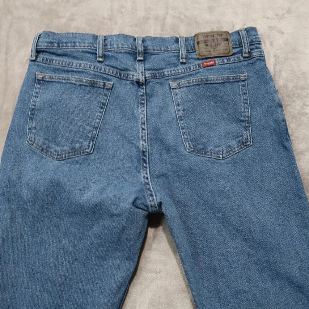 Wrangler Jeans Mens 38x30 Blue Flex Fit Straight Cowboy Western Rancher Rodeo - Picture 3 of 12
